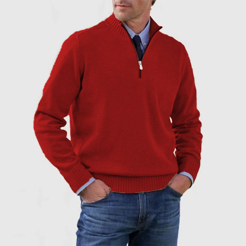 Zanzo | Men's Stylish Half-Zip Sweater, Perfect for Layering