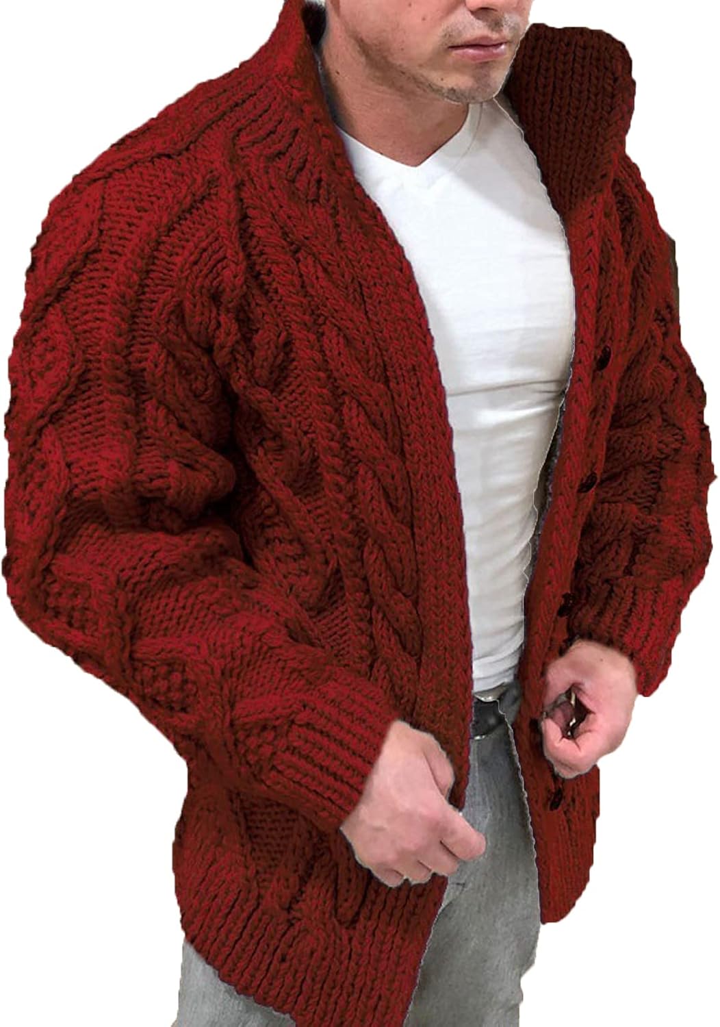 Valenzo | Gemütlicher gestrickter Wollpullover mit Reißverschluss-Design