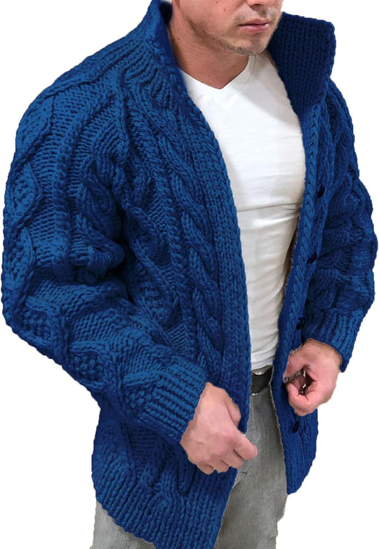 Valenzo | Gemütlicher gestrickter Wollpullover mit Reißverschluss-Design