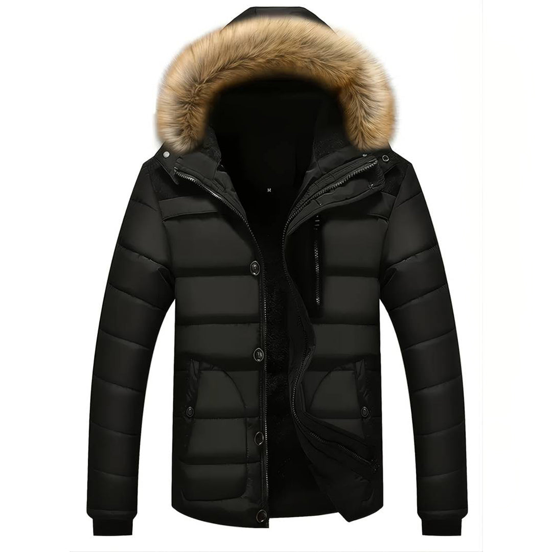 Jim | Stylish Men's Parka with Removable Hood and Warmth