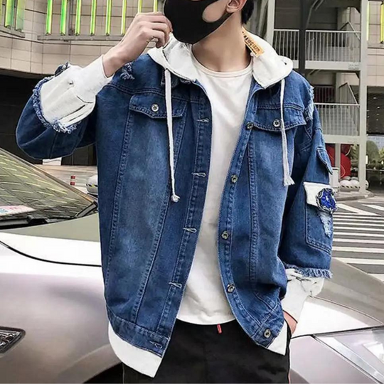 Quentin | Stilvolle Jeansjacke mit Kapuze, vielseitige Passform