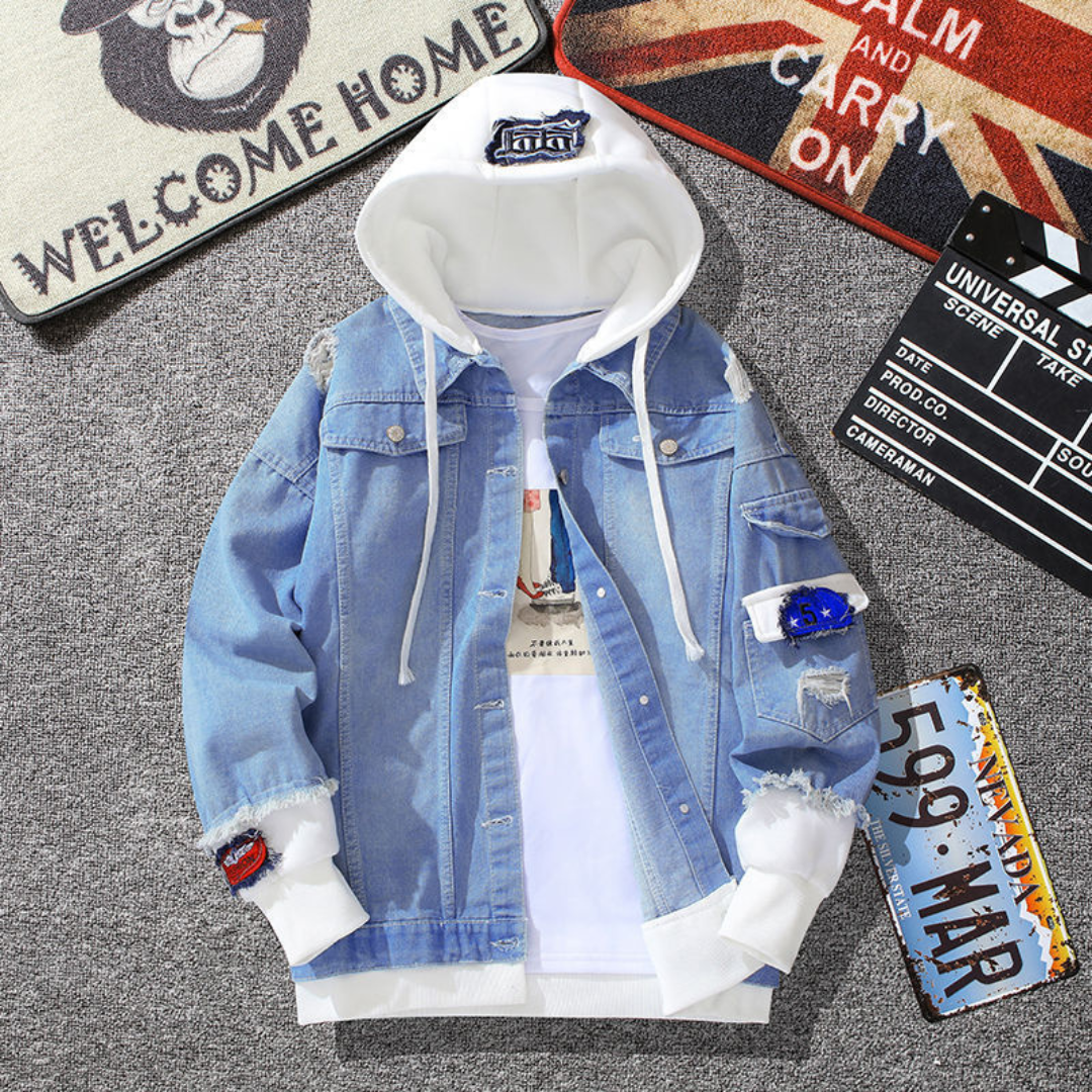 Quentin | Stilvolle Jeansjacke mit Kapuze, vielseitige Passform