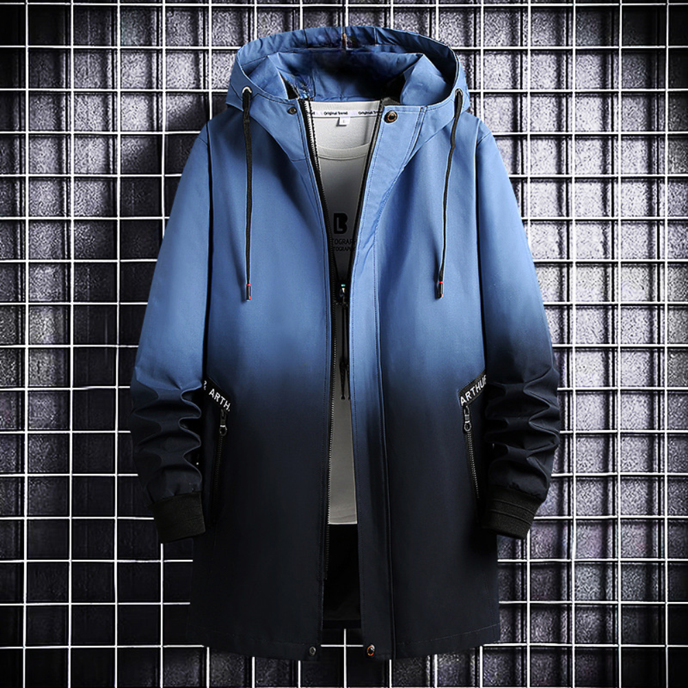 Herwig | Stylish Warm Coat with Trendy Color Gradient