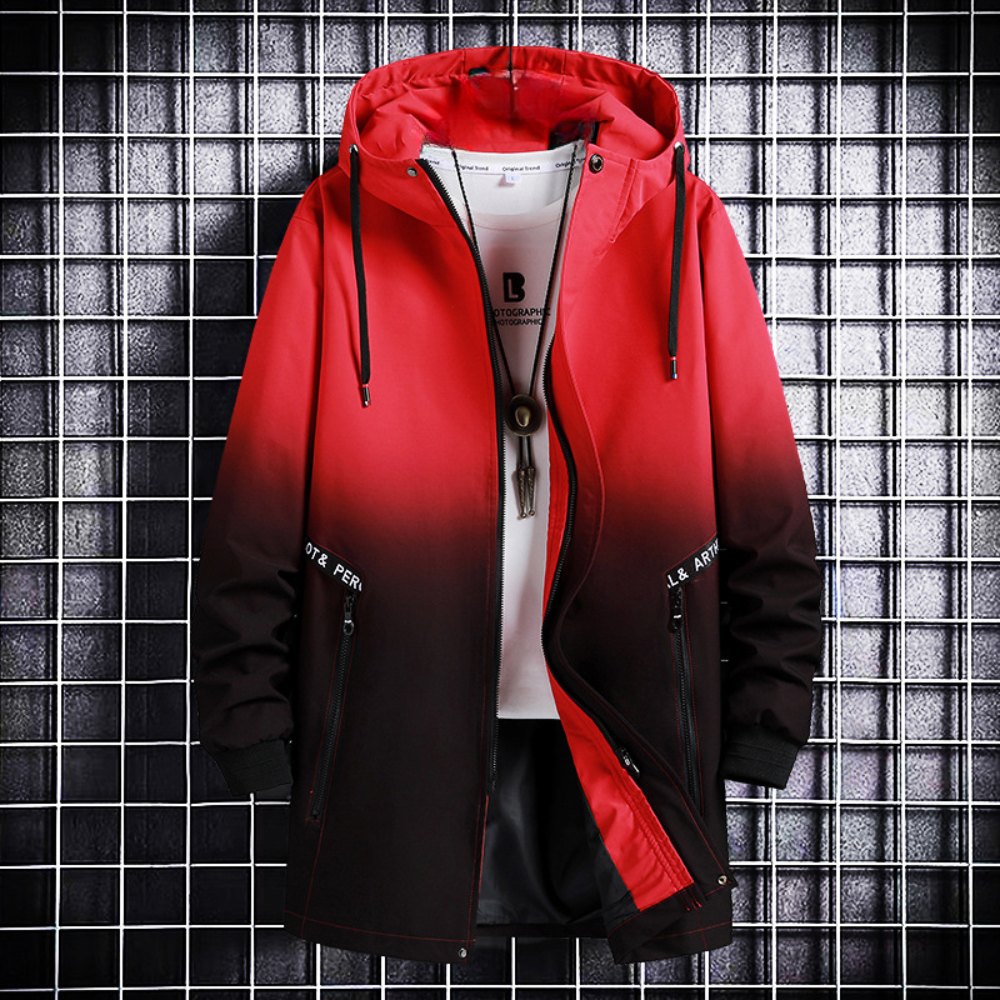 Herwig | Stylish Warm Coat with Trendy Color Gradient