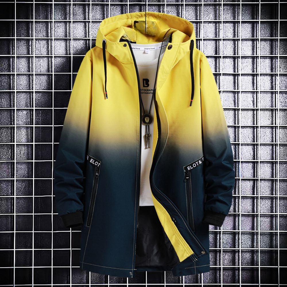 Herwig | Stylish Warm Coat with Trendy Color Gradient