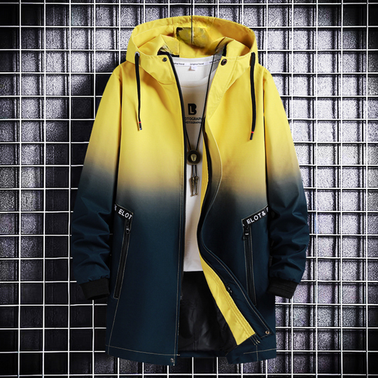 Herwig | Stylish Warm Coat with Trendy Color Gradient