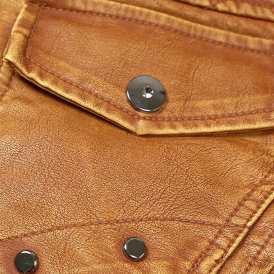 Kyriakos | Trendy Leather Jacket with Hood, Durable & Fashionable