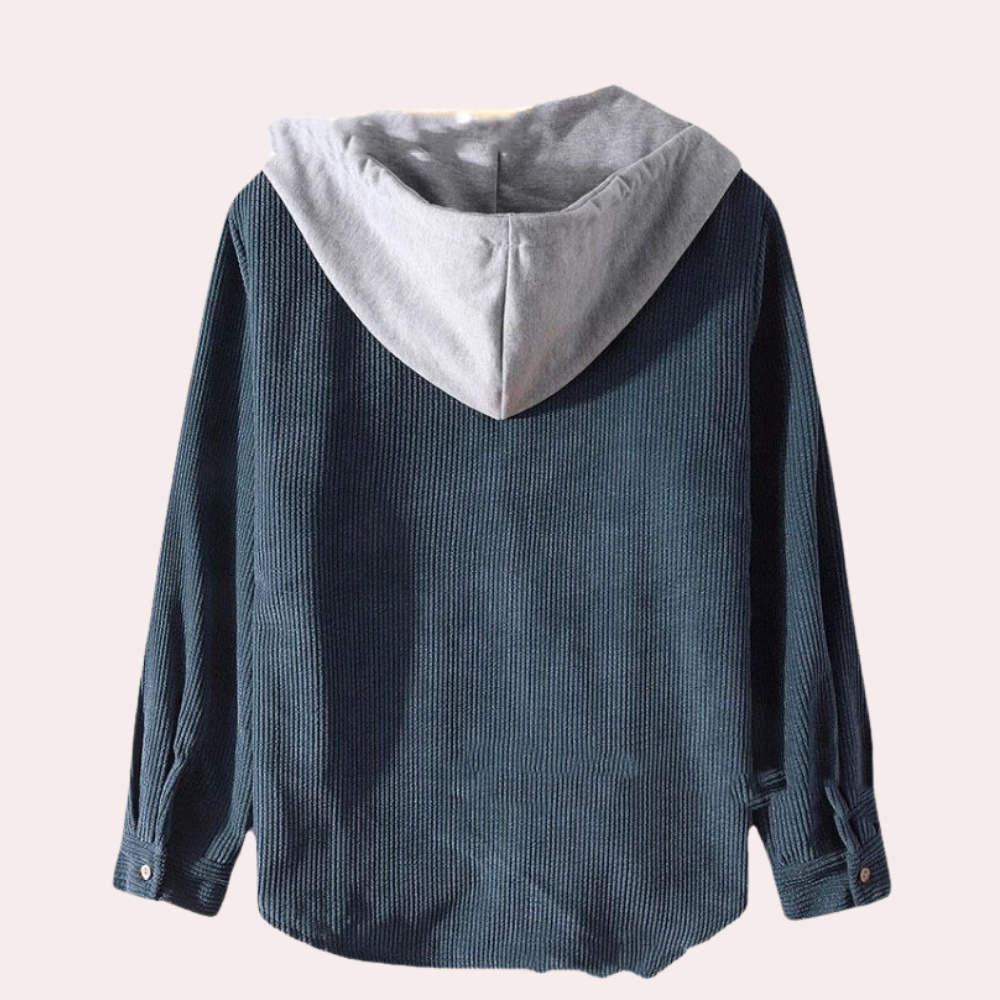 Jeno | Trendy Hooded Corduroy Jacket for Men, Versatile and Comfortable