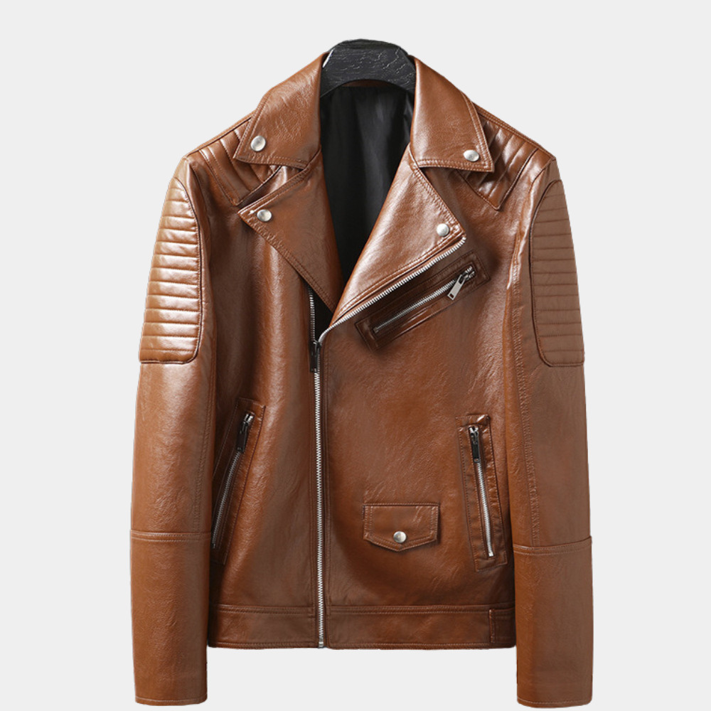 Lutz | Stylish Zip-Up Biker Jacket for Men, Durable and Trendy