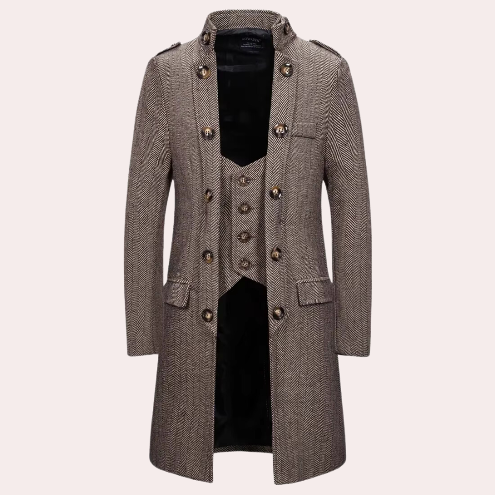 Johnny | Stylish Mid-Length Overcoat, Warm & Versatile