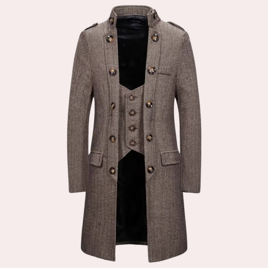 Johnny | Stylish Mid-Length Overcoat, Warm & Versatile