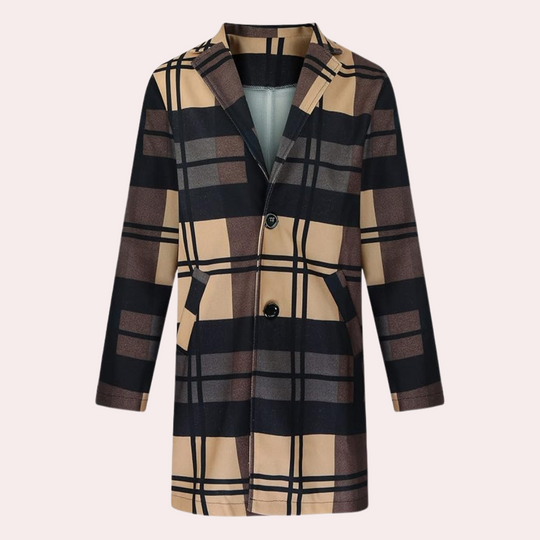 Richard | Trendy Checked Coat for Men