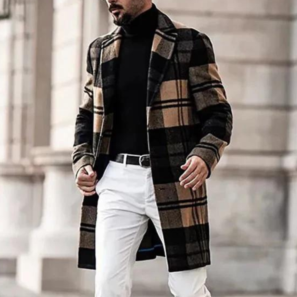 Richard | Trendy Checked Coat for Men