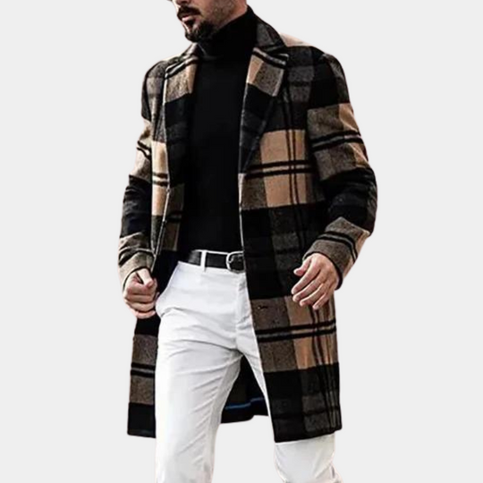 Richard | Trendy Checked Coat for Men