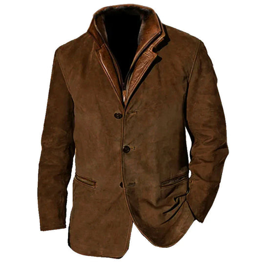 Carter - Men's Suede Jacket with Leather Trimmings 5