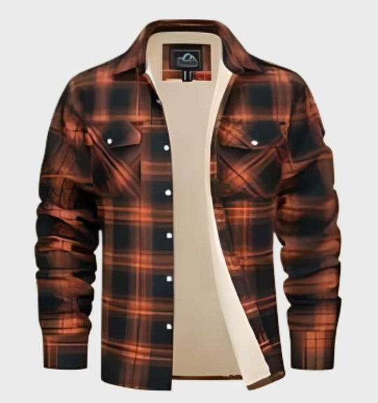 Jasper - Men's Flannel Jacket Vintage Style with Fleece Lining 0