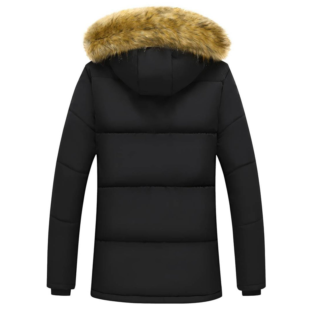 Mauno | Stylish men's parka jacket with fur collar, warm and durable