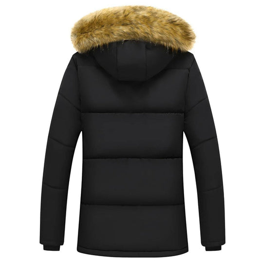 Mauno | Stylish men's parka jacket with fur collar, warm and durable