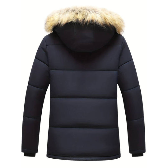 Mauno | Stylish men's parka jacket with fur collar, warm and durable