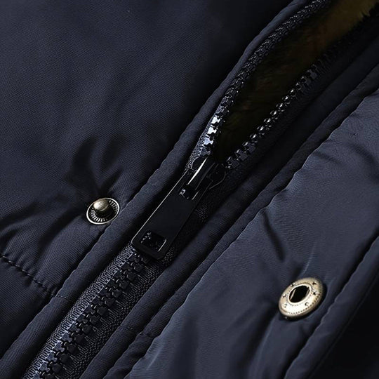 Mauno | Stylish men's parka jacket with fur collar, warm and durable