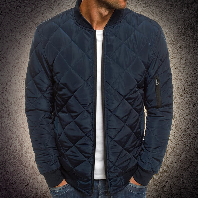 Milo - Men's Quilted Bomber Jacket Casual Polyester Winter Outerwear 4