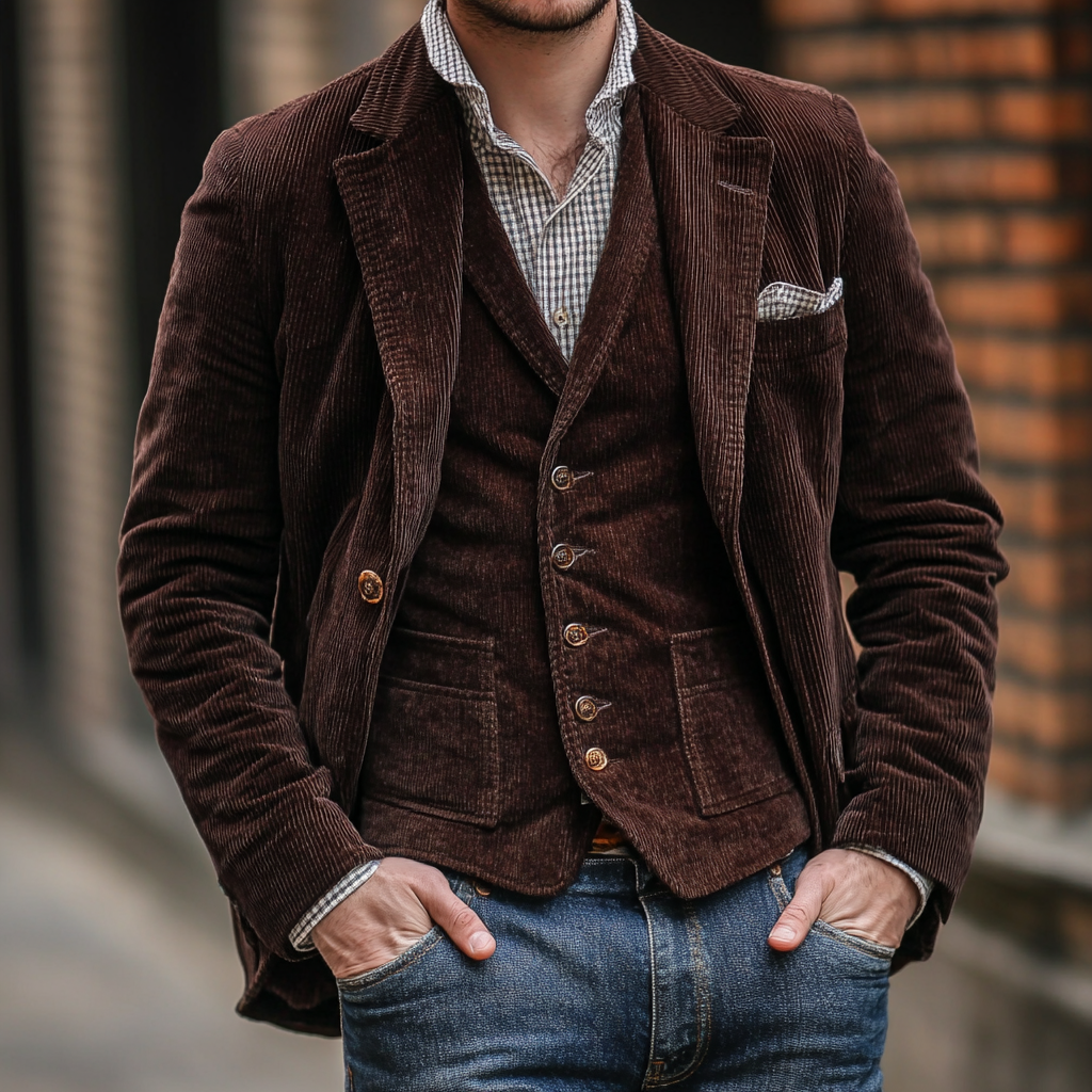 Patricio - Men's Vintage Blazer and Waistcoat Set Tailored Fit Classic Elegance 2