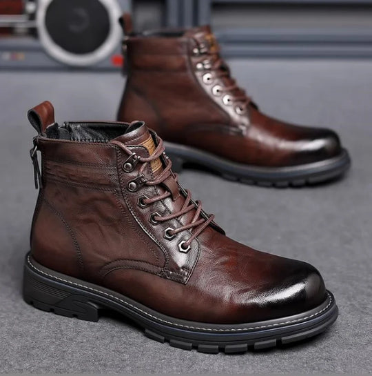 Orion | Stilvolle Herren Leder Ranger Stiefel für Haltbarkeit und Komfort