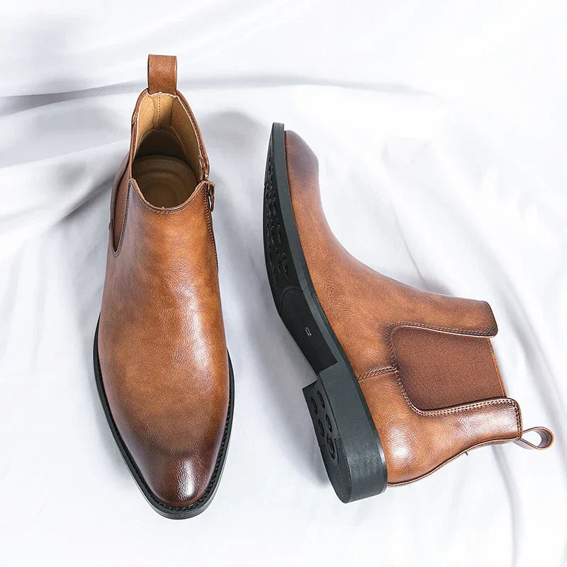 Cooper | Stilvolle Chelsea-Stiefel aus Leder mit Reißverschluss für Herren