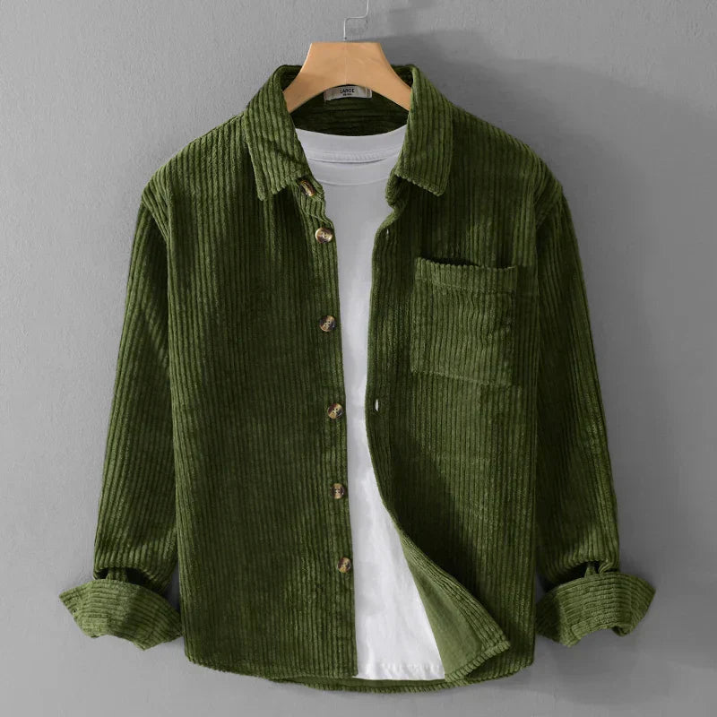 Buddy | Stylish Corduroy Shirt with Classic Button Placket