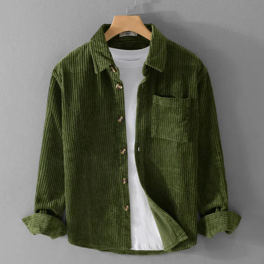 Buddy | Stylish Corduroy Shirt with Classic Button Placket