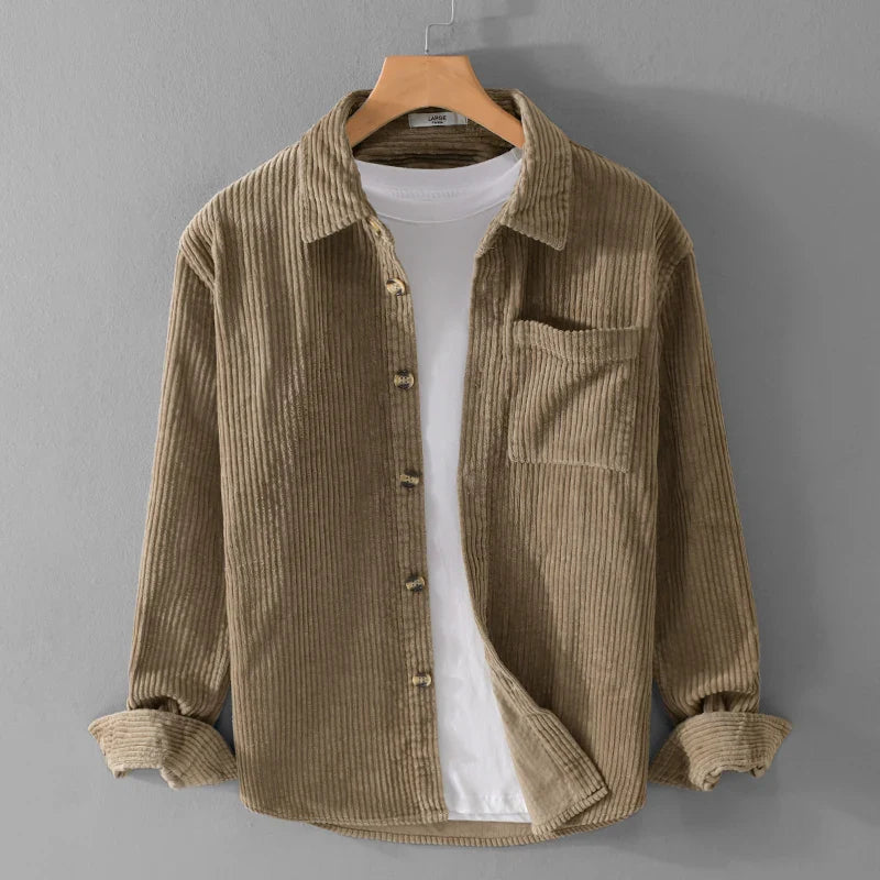 Buddy | Stylish Corduroy Shirt with Classic Button Placket
