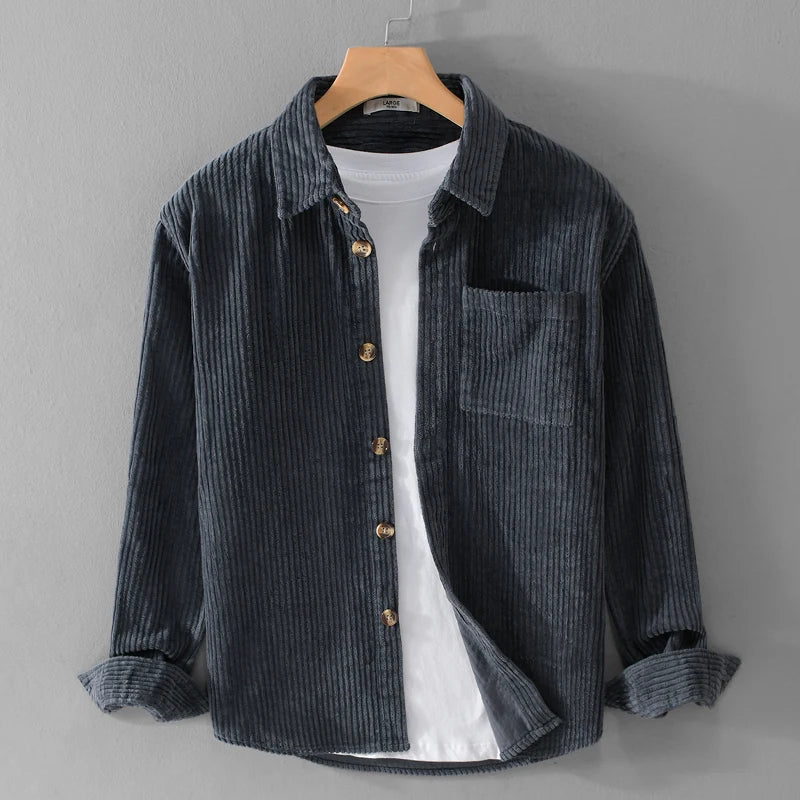 Buddy | Stylish Corduroy Shirt with Classic Button Placket