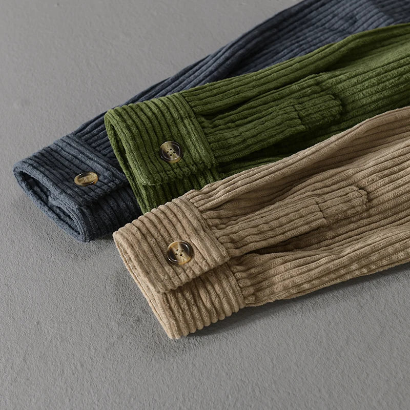Buddy | Stylish Corduroy Shirt with Classic Button Placket