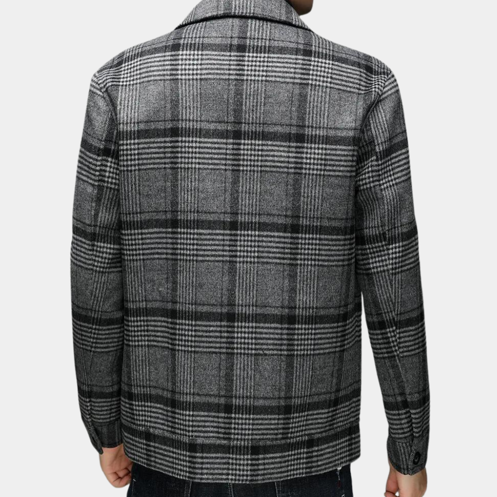 Joshua | Elegant Checked Coat, Stylish & Warm for Men