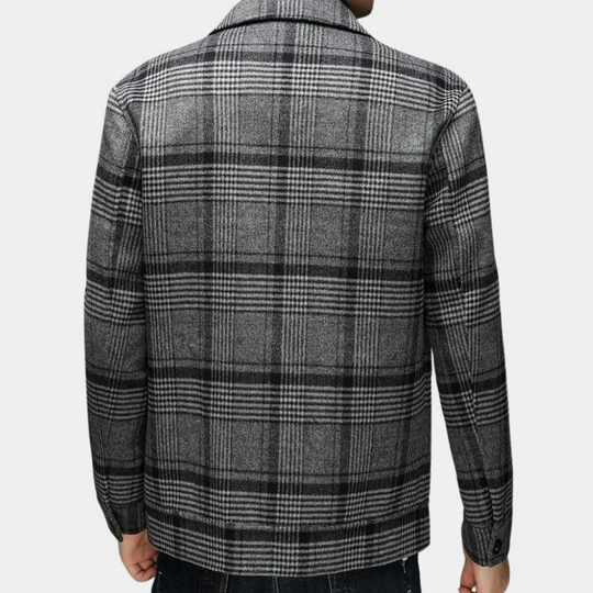 Joshua | Elegant Checked Coat, Stylish & Warm for Men