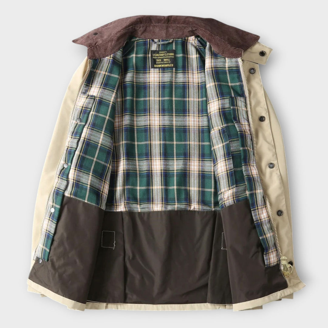 Jasper | Timeless Utility Jacket with Stylish Plaid Lining