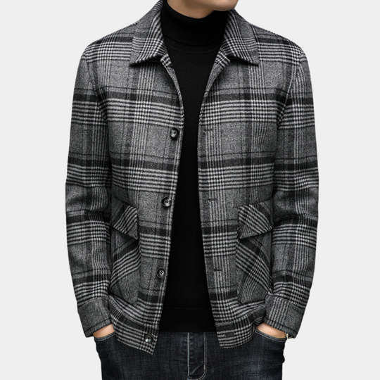 Joshua | Elegant Checked Coat, Stylish & Warm for Men