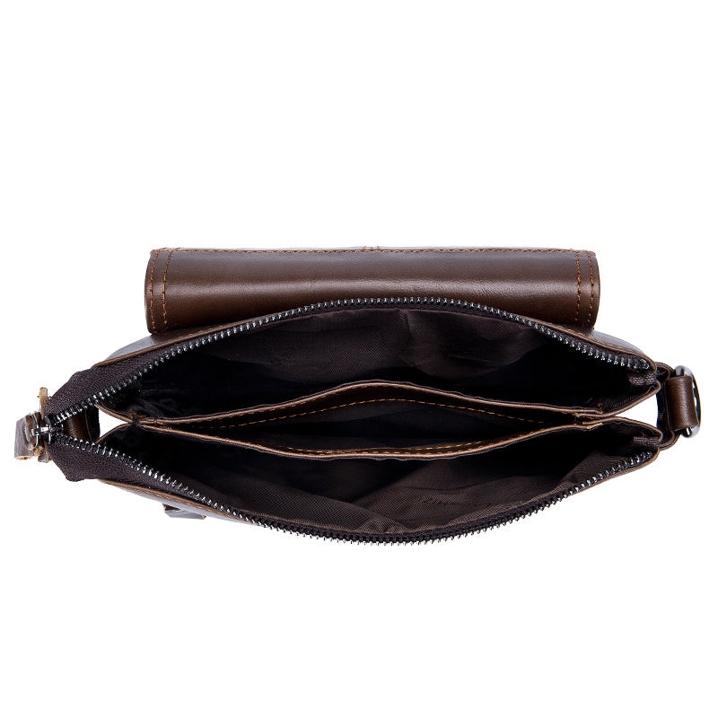 Vaughn | Vielseitige Leder-Schultertasche für den täglichen Gebrauch