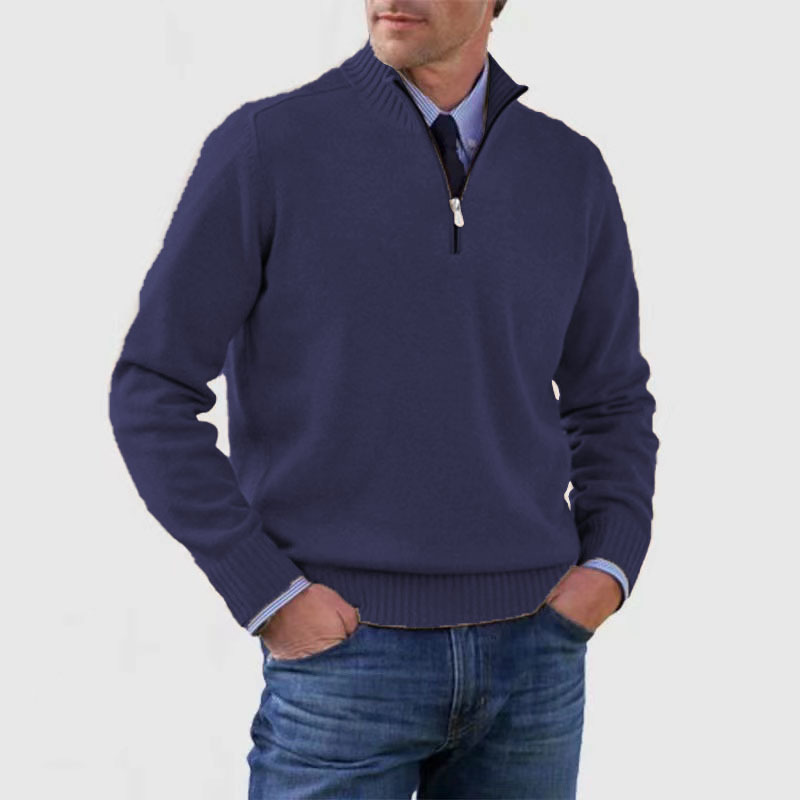 Zanzo | Men's Stylish Half-Zip Sweater, Perfect for Layering
