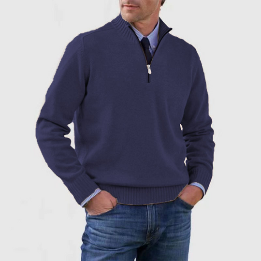 Zanzo | Men's Stylish Half-Zip Sweater, Perfect for Layering