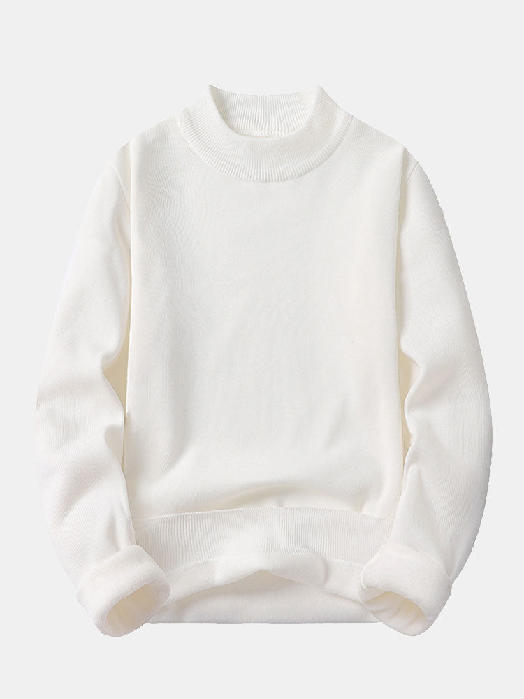 Eleazar | Comfortable Lined Mock Neck Sweater for Warmth