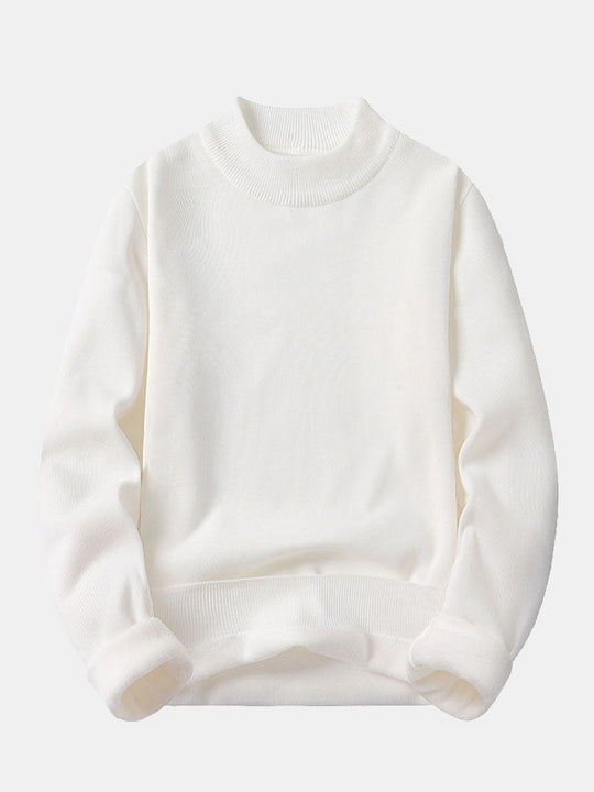Eleazar | Comfortable Lined Mock Neck Sweater for Warmth