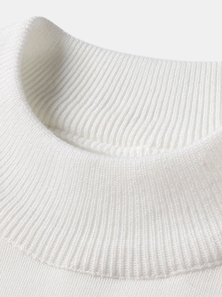 Eleazar | Comfortable Lined Mock Neck Sweater for Warmth