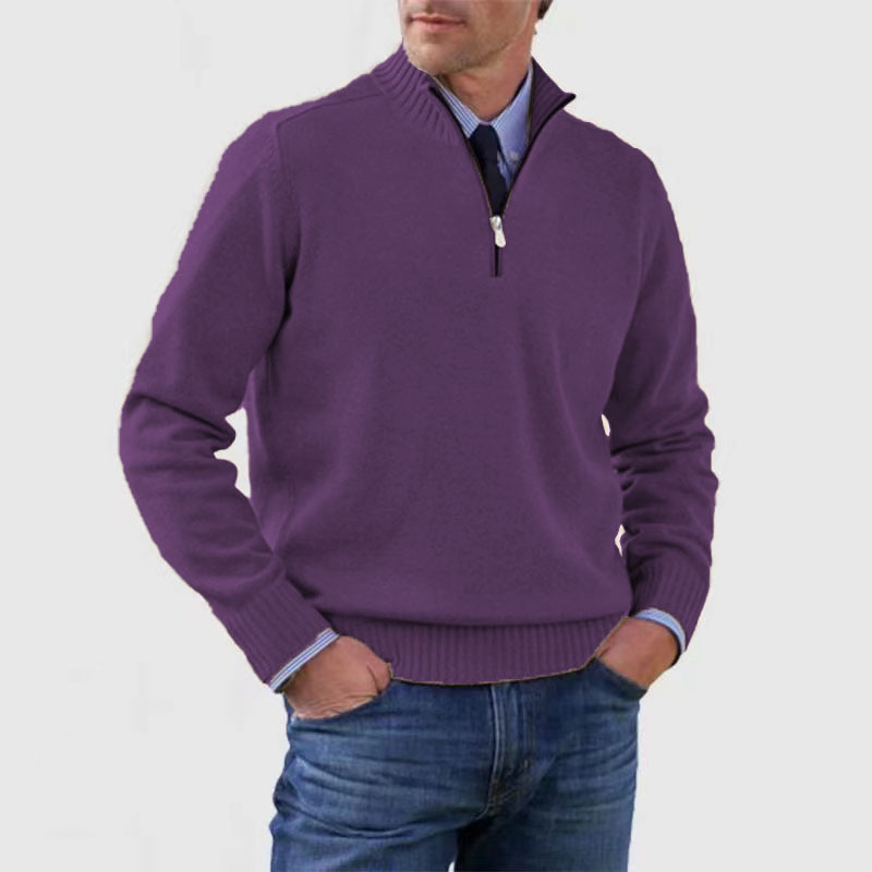 Zanzo | Men's Stylish Half-Zip Sweater, Perfect for Layering