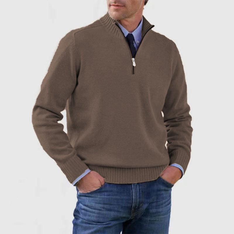 Zanzo | Men's Stylish Half-Zip Sweater, Perfect for Layering