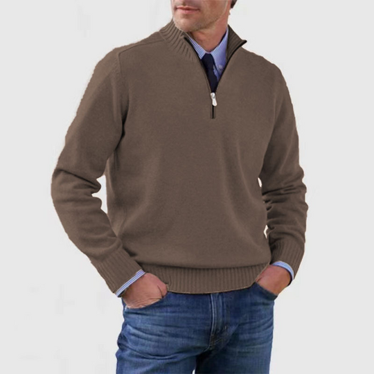 Zanzo | Men's Stylish Half-Zip Sweater, Perfect for Layering