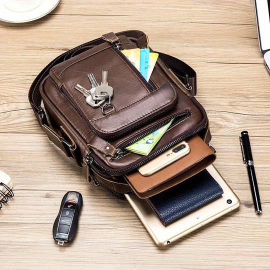 Winston | Stylish Vintage Leather Sling Bag for Men