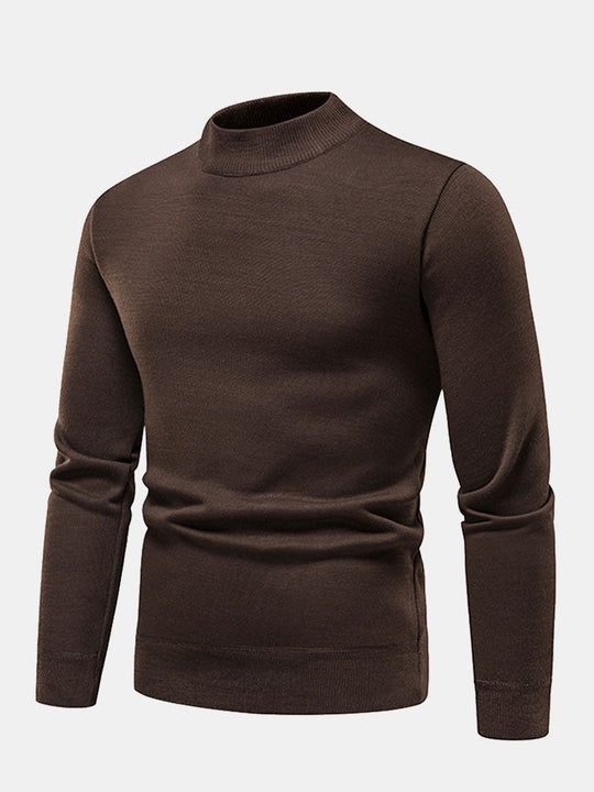 Eleazar | Comfortable Lined Mock Neck Sweater for Warmth