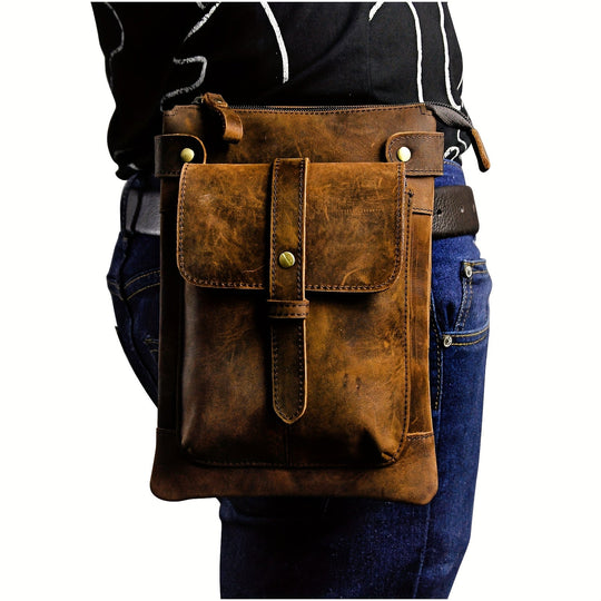 Sawyer | Stylische Vintage-Leder-Gürteltasche für Männer