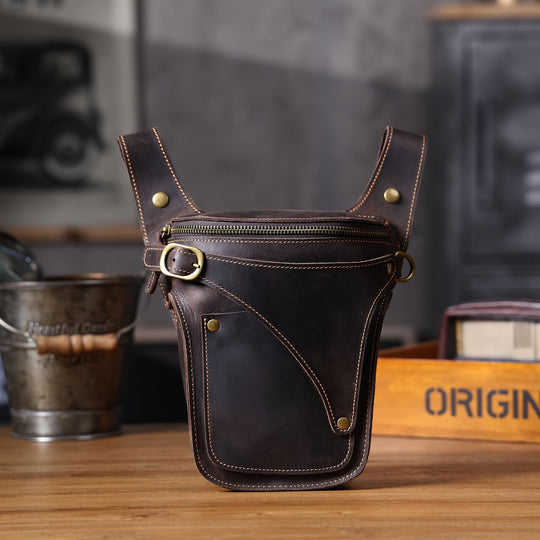 Damarion | Stylische echte Rindsleder Bauchtasche